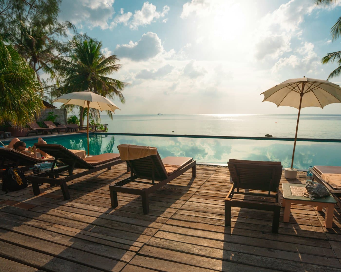 Sun deck by the sea